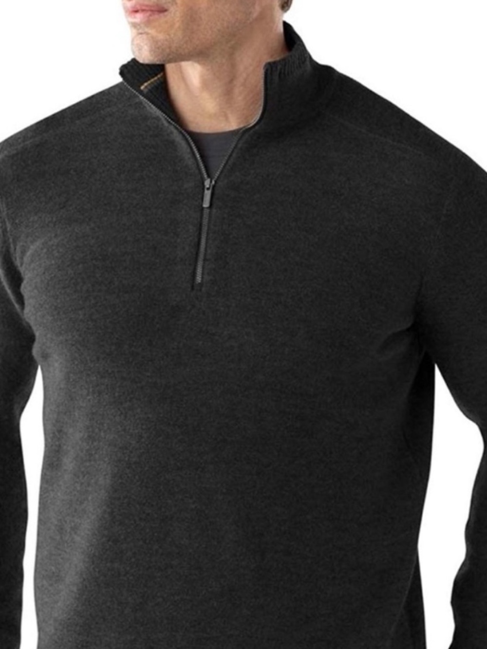 SMARTWOOL 100% Merino Wool 1/4 Zip Pullover In Heathered Charcoal Gray